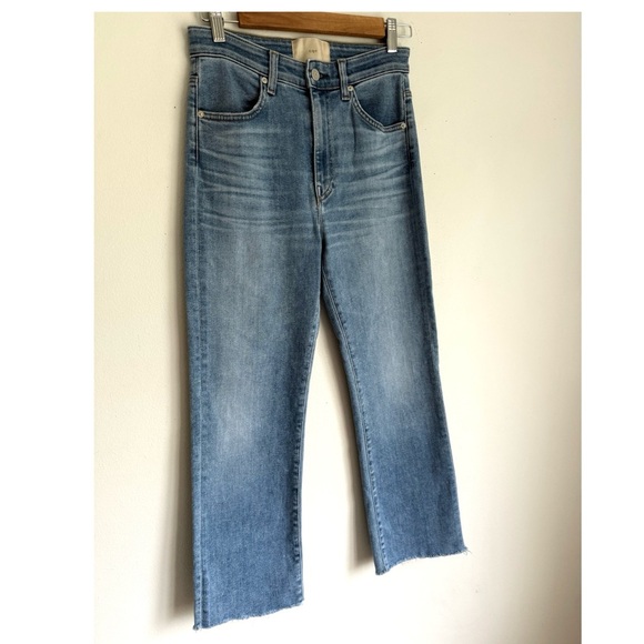 CQY High Rise Straight Leg Jeans in Light Wash Blue - Picture 3 of 7